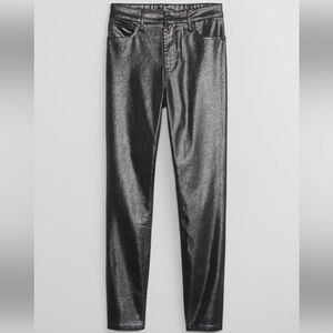 NWT Gap High Rise Universal Legging Jeans, Silver Black Size 20